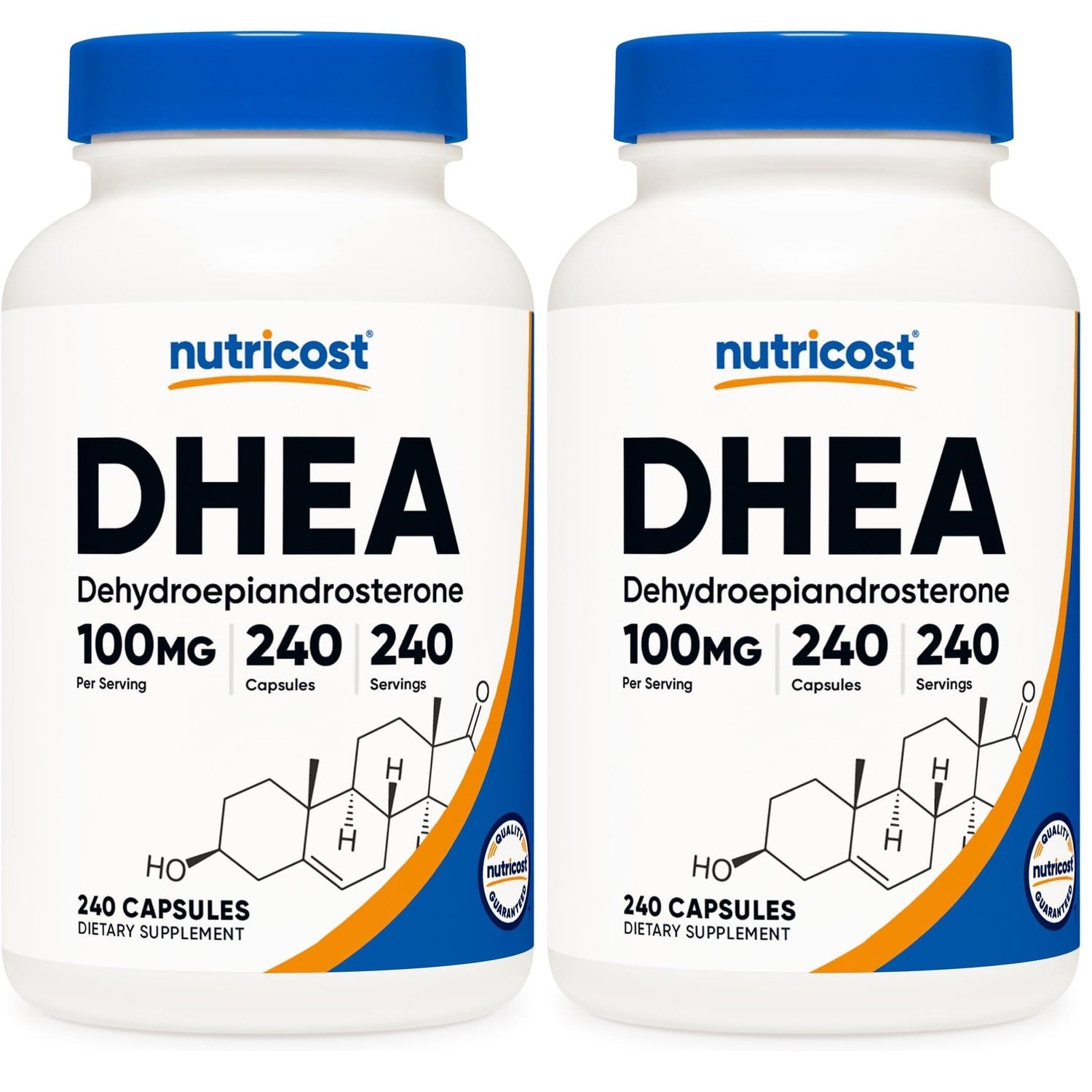 Nutricost DHEA (100mg) 240 Capsules, Gluten Free, Soy Free, GMO-Free