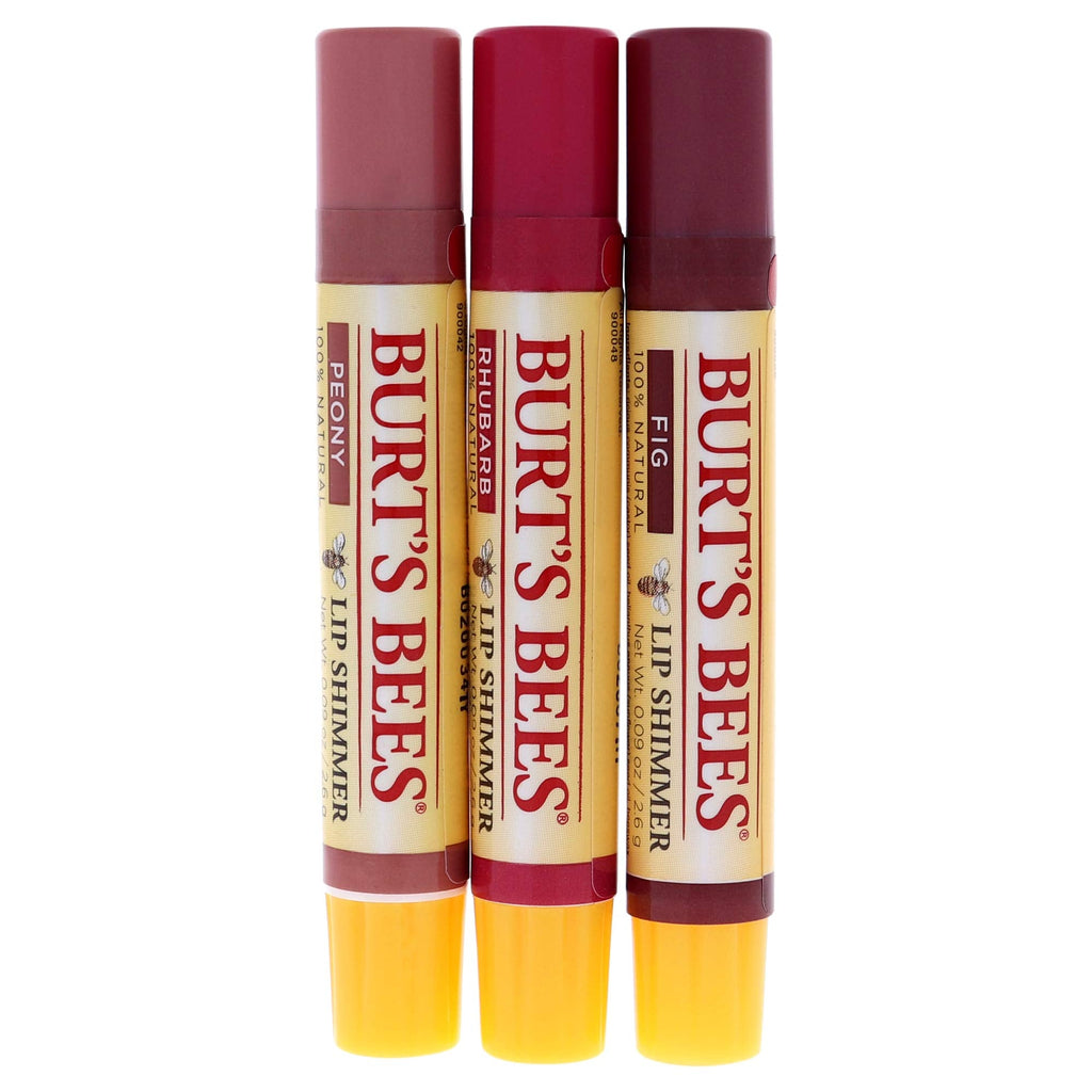 Buy now Burts Bees Kissable Color Warm Collection Unisex Lip Shimmer Peony, Rhubarb, Fig 3 oz at indiglob india