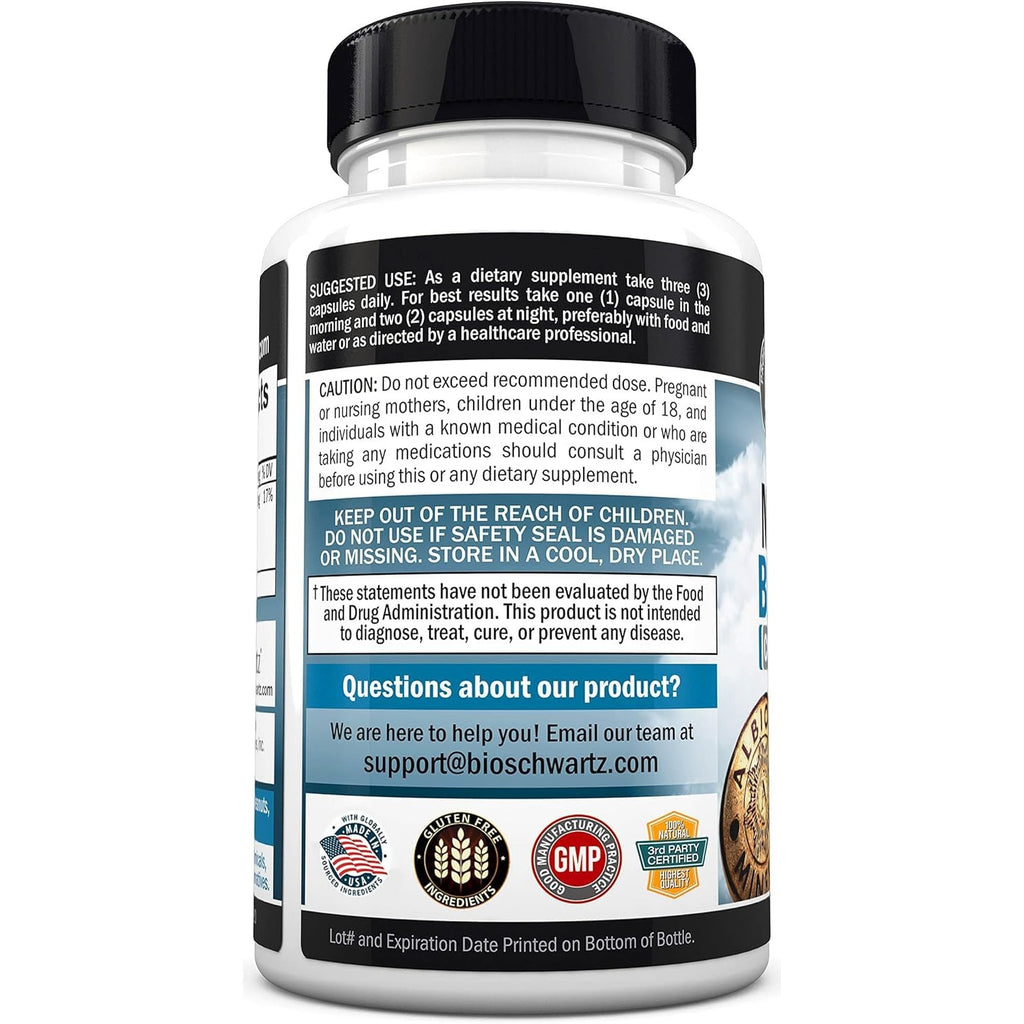 Magnesium Bisglycinate 100% Chelate No-Laxative Effect - 90ct | Max Absorption Magnesium Glycinate Capsules, Healthy Energy Muscle Bone & Joint Support - Non-GMO Project Verified