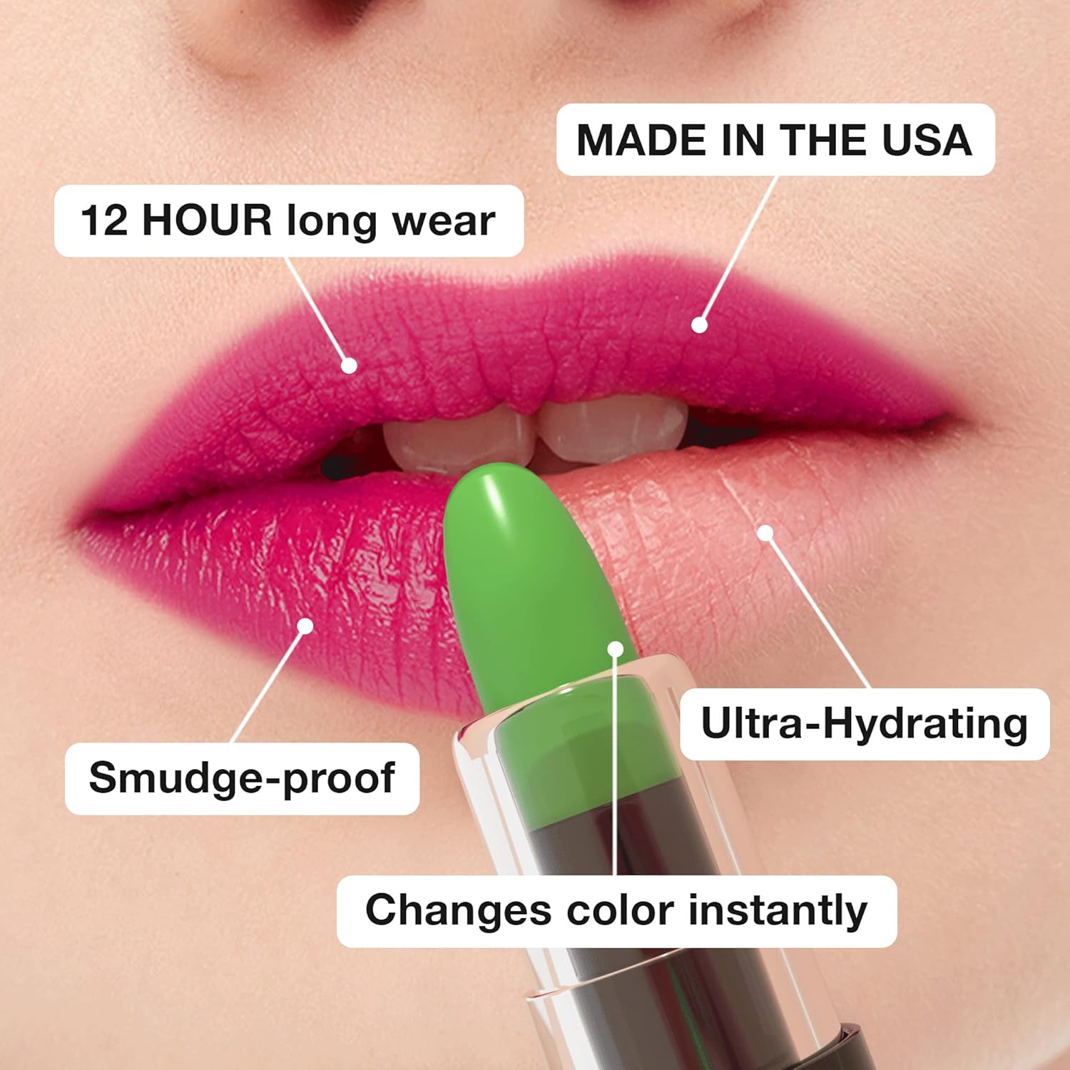 Buy now MOODmatcher Lipstick, 10PC Collection of the Original Color-Change Lipstick - Maskproof, 12 HOUR Long Wear, Enriched with Aloe & Vitamin E for Ultra-Hydration, Waterproof - Made in USA at indiglob india