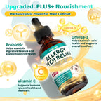 Allergy Relief for Cats, Cat Itchy Skin Relief - Omega 3 & Probiotic, 60ml