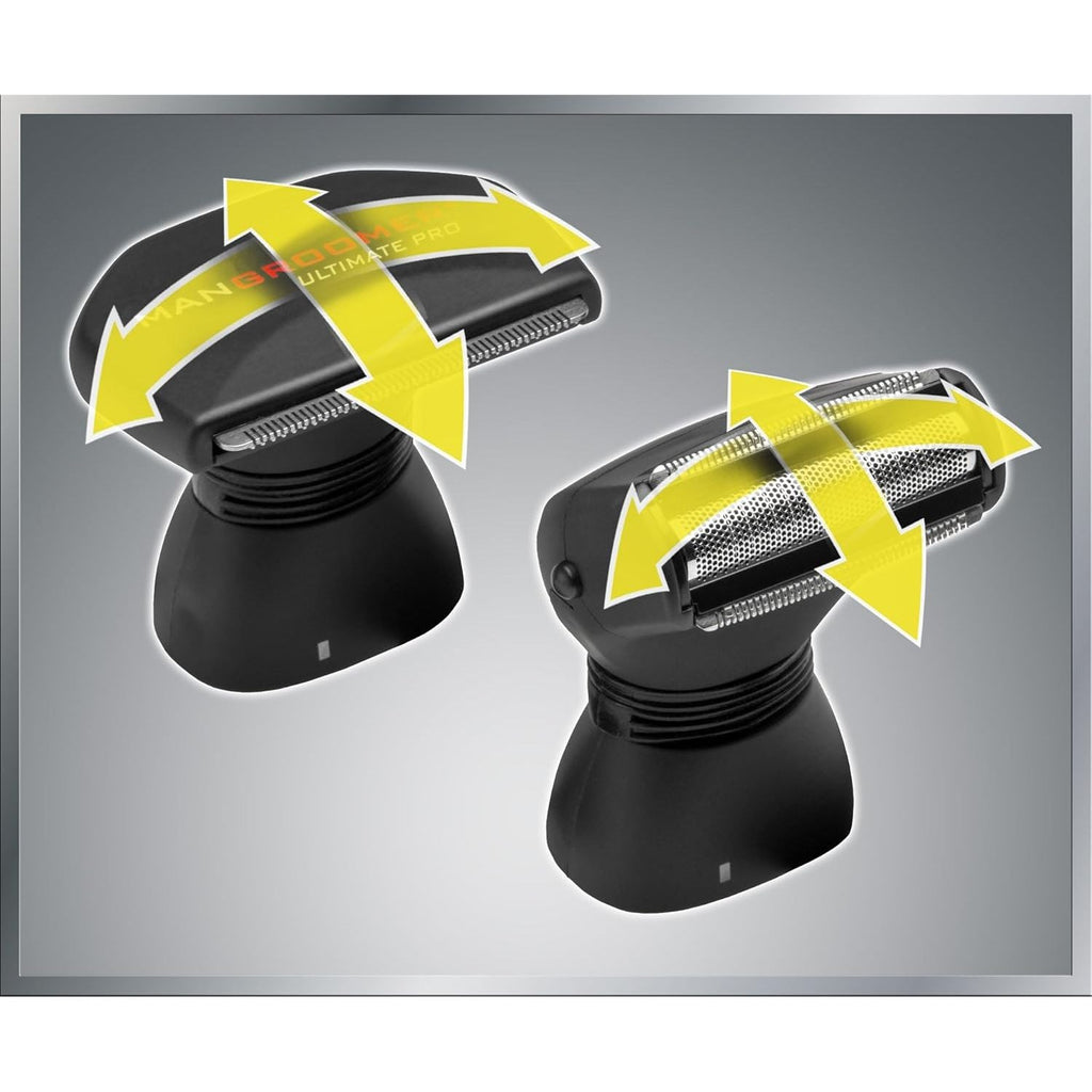 Buy now MANGROOMER - ULTIMATE PRO Back Shaver with 2 Shock Absorber Flex Heads, Power Hinge, Extreme Reach Handle and Power Burst at indiglob india