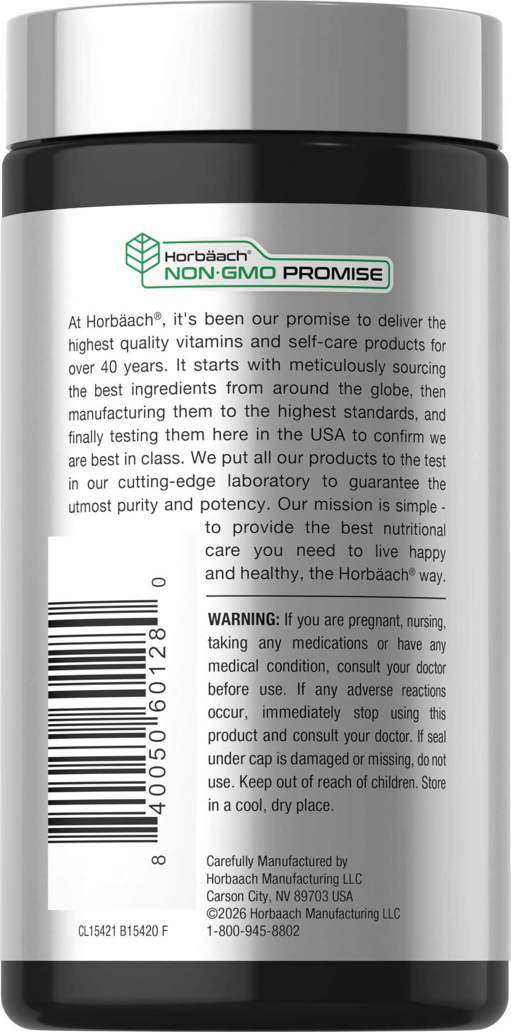 Horbäach Blueberry Concentrate Extract Supplement | 150 Capsules