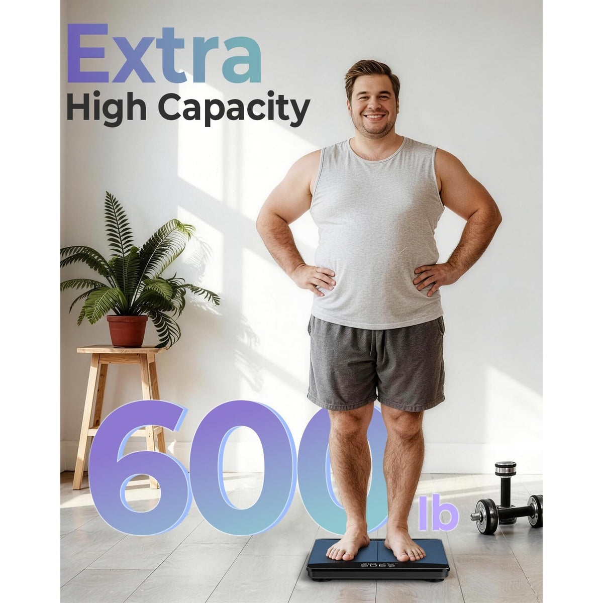 Ovutek 600lb Scale for Body Weight with Weight Trends, High Accurate, Bule