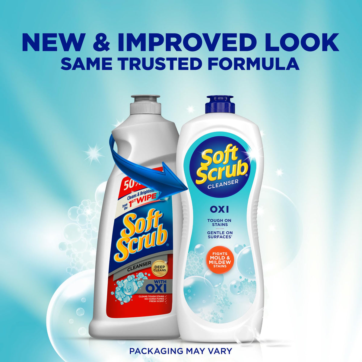 Soft Scrub Cleanser, Oxi, 36 Oz, Multi Surface Cleaner, Boosted With Borax