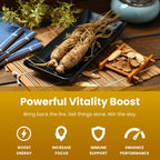 NutraChamps Korean Red Panax Ginseng Capsules with Ginkgo Biloba Extra Strength 20% Ginsenosides for Energy, Focus, Vitality & Immune Support Ginseng Root Extract Supplement for Men (90, Premium Gold)