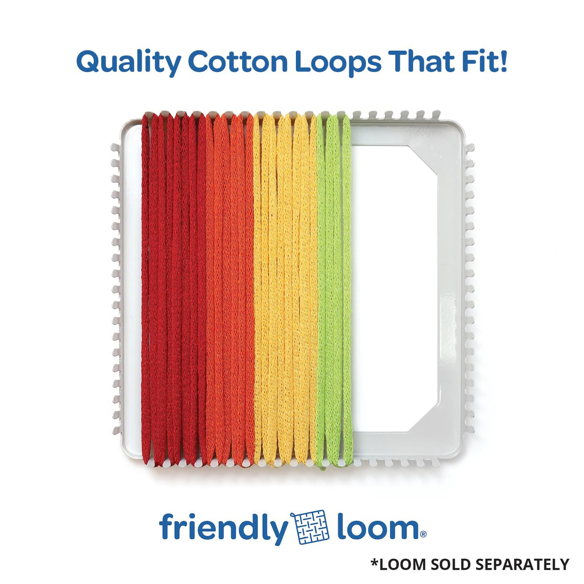Friendly Loom Lotta Loops Rainbow Cotton 7 Inch Traditional Loops Refill