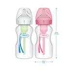 Dr. Brown's Anti-Colic Options+ Wide-Neck Baby Bottle, 9 oz, 4-Pack
