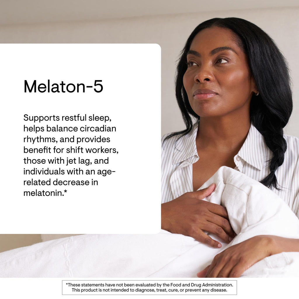 THORNE Melaton-3, 5 mg Melatonin Supplement, 60 Capsules | Supports Restful Sleep & Normal Circadian Rhythms, Helps Resynchronize the Sleep-Wake Cycle*, NSF Contents Certified