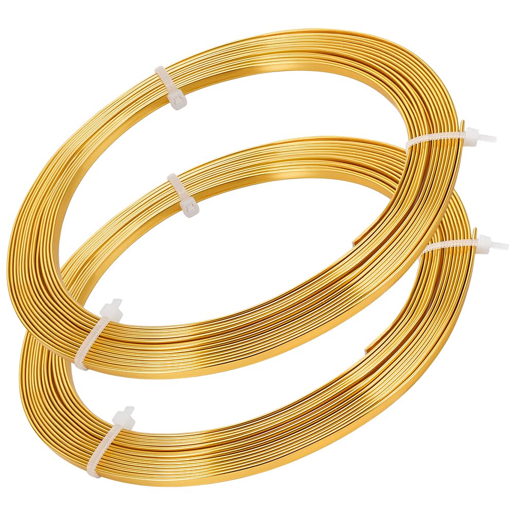 Buy now BENECREAT 5mm Wide Aluminum Craft Wire - 18 Gauge, 32 Feet (Copper Color) - Flat Jewelry Wire for Bezel Making, Sculpting, Armature, DIY Earrings & Rings 3mm Gold - 3mm at indiglob india