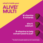 Nature's Way Alive! Women's 50+ Multivitamin Gummies, Mixed Berry, 130 ct | Daily Gummy Multi with B-Vitamins, Vitamin D3 & Calcium to Support Heart, Brain, & Bone Health for Women 50 and Older*