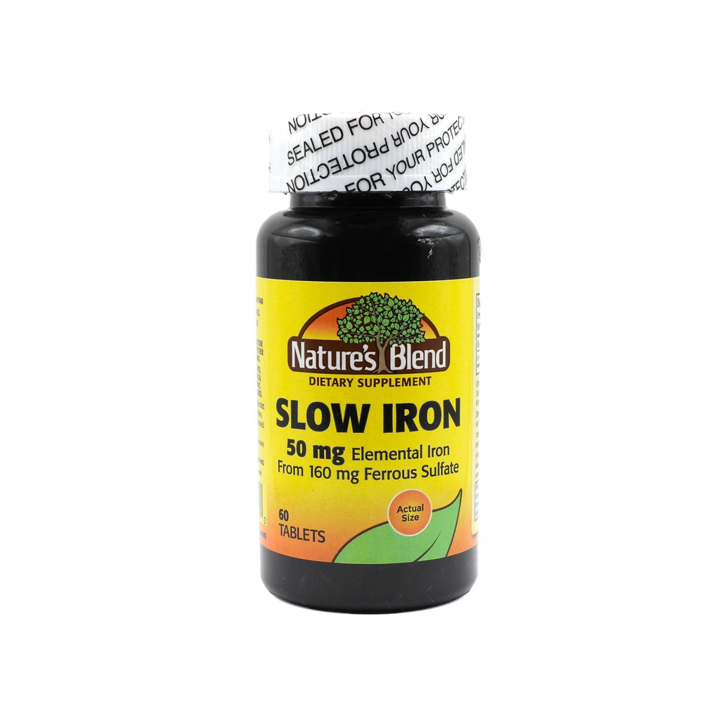 Nature's Blend Slow Iron 50 mg (160 mg) Compare to Slow Fe® 60 Tablets