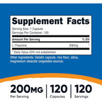 Buy now Nutricost L-Theanine 200mg, 120 Capsules, Double Strength - Non-GMO, Gluten Free at indiglob india