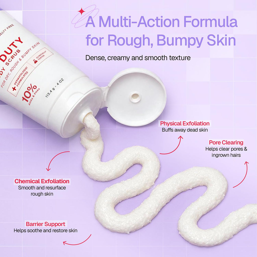 DERMAdoctor KP Bump Eraser Body Scrub, 10% AHAs + PHAs, Rough & Bumpy Skin