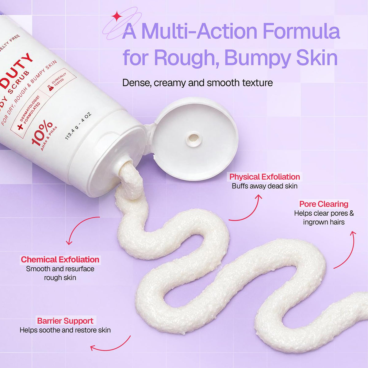 DERMAdoctor KP Bump Eraser Body Scrub, 10% AHAs + PHAs, Rough & Bumpy Skin