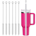 Straw Cleaner Brush for Stanley, 12 Inch Reusable Straw Brush Suitable for 40/30/20 oz Stanley Mug, 12mm Wide Drinking Straw Cleaning Brush for Sippy Cups, Cigarette Holder and Test Tubes (6 PCS)