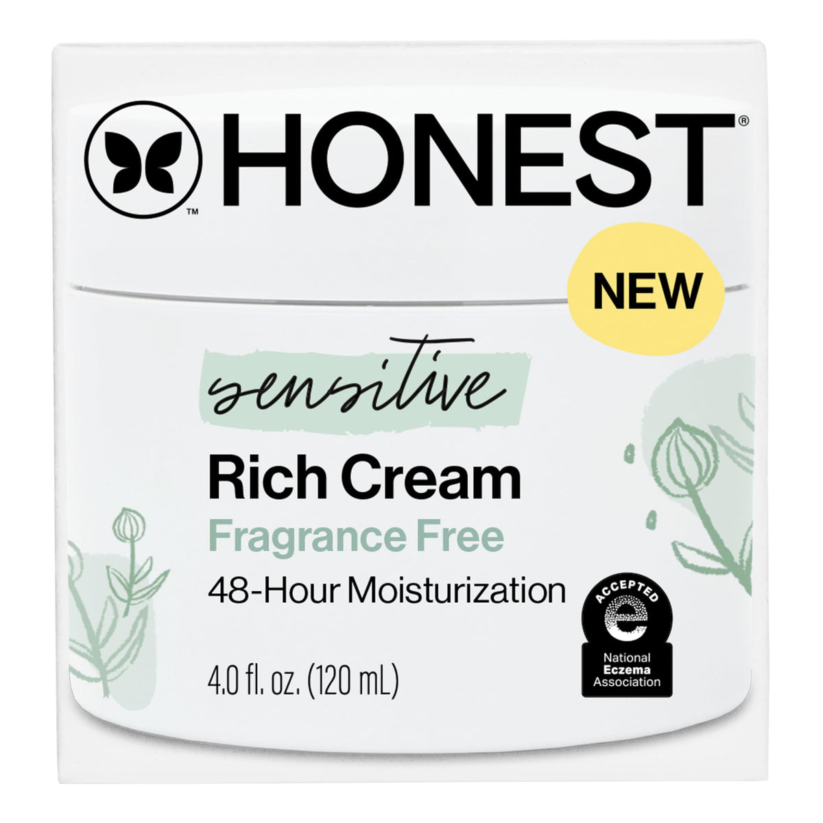 The Honest Company Rich Cream, Hypoallergenic, EWG Verified, Fragrance-Free