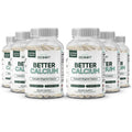 Organics Ocean Better Calcium - Organic Red Algae Calcium with Vitamin D3 and K2 Supplements - Supports Bone Structure, Joint Comfort & Encourages Healthy Aging - Plant-Based, Non-GMO - 6 Pack