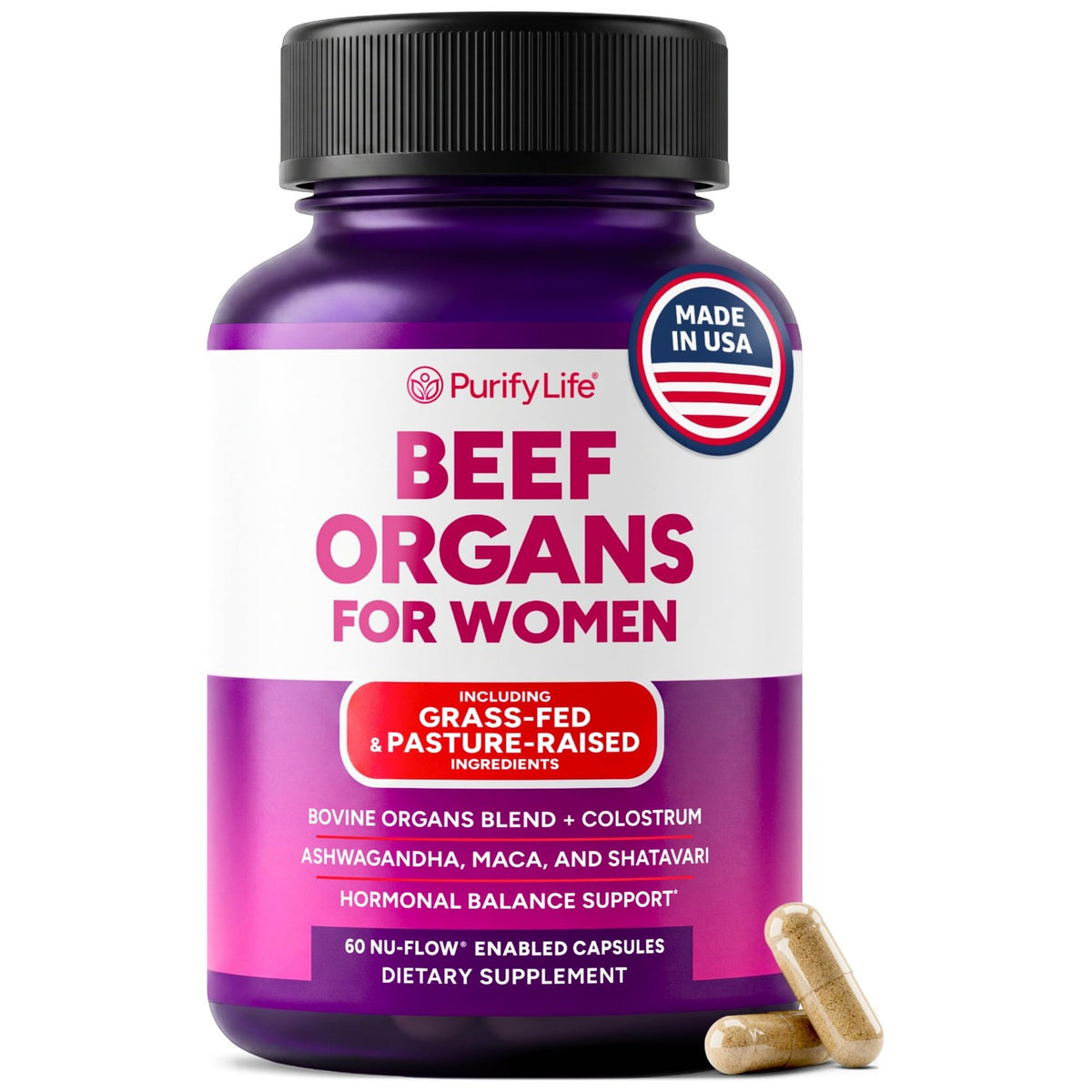 Grass-Fed Primal Beef Organ Supplement for Women, Hormone Balance for Women