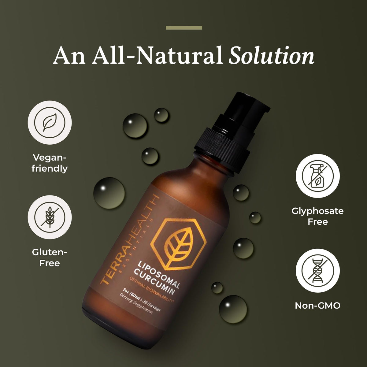 Terra Health Essentials Liposomal Curcumin Liquid Supplement, 2 fl oz