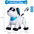 Buy now yiman Remote Control Robot Dog Toy – Programmable Smart Robot Dog for Kids 3+, Interactive Dancing & Sound, RC Stunt Robot Toys with LED Eyes, Electronic Pet Toy Dog for Boys & Girls Gifts (Blue) at indiglob india