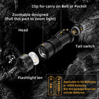 2 Pack Red Light Flashlight Single Mode Red LED Flashlight One Mode Zoomable Night Light Torch for Night Observation and Astronomy Aviation