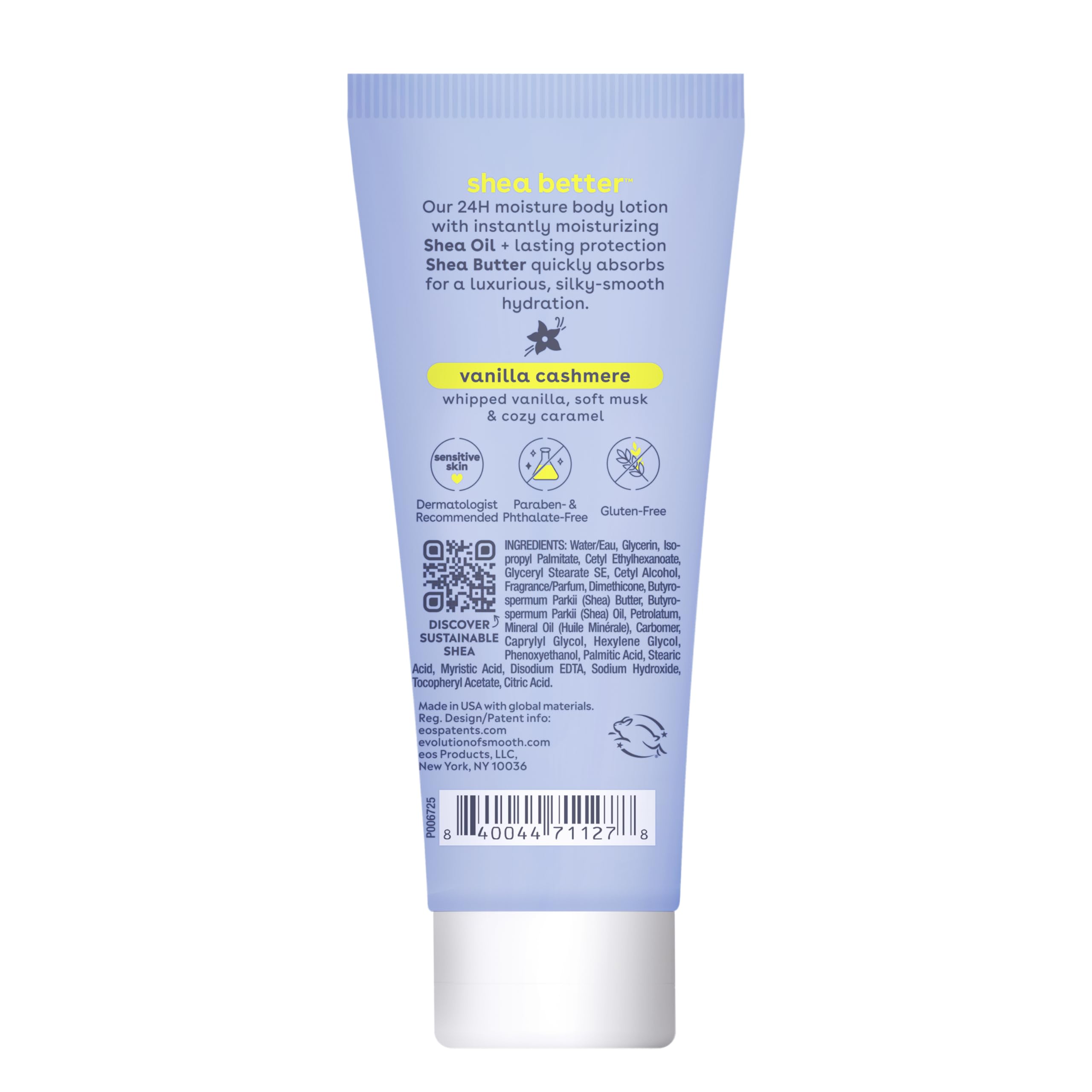Buy now eos 24H Moisture Travel Body Lotion- Vanilla Cashmere, Travel Size Essential, Toiletries, Mini Body Lotion For Dry Skin, 2.5 fl oz at indiglob india