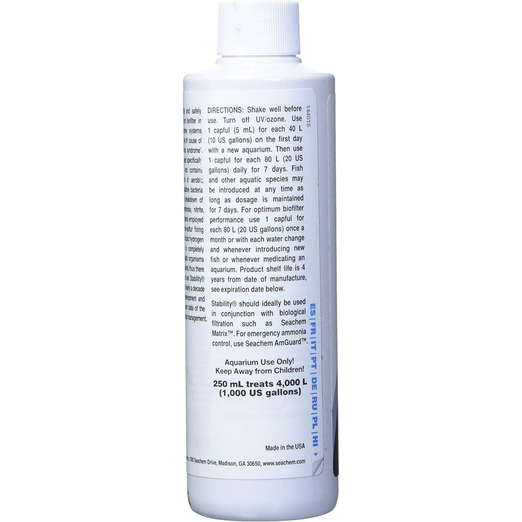 Buy now Seachem Stability - For Freshwater and Marine Aquariums 250ml at indiglob india