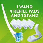 Buy now Scrubbing Bubbles Toilet Bowl Brush and Holder with Cleaner Refill Pads, Fresh Brush Toilet Wand Starter Kit, Cleans Limescale & Fights Odors, Citrus Scent, 1 Wand + 4 Refills + 1 Stand at indiglob india