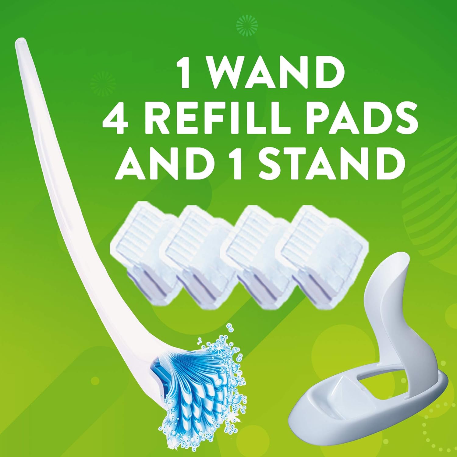 Buy now Scrubbing Bubbles Toilet Bowl Brush and Holder with Cleaner Refill Pads, Fresh Brush Toilet Wand Starter Kit, Cleans Limescale & Fights Odors, Citrus Scent, 1 Wand + 4 Refills + 1 Stand at indiglob india
