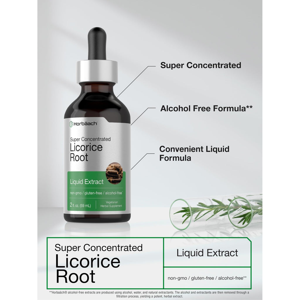 Horbäach Licorice Root Extract | 2 fl oz | Alcohol Free Tincture