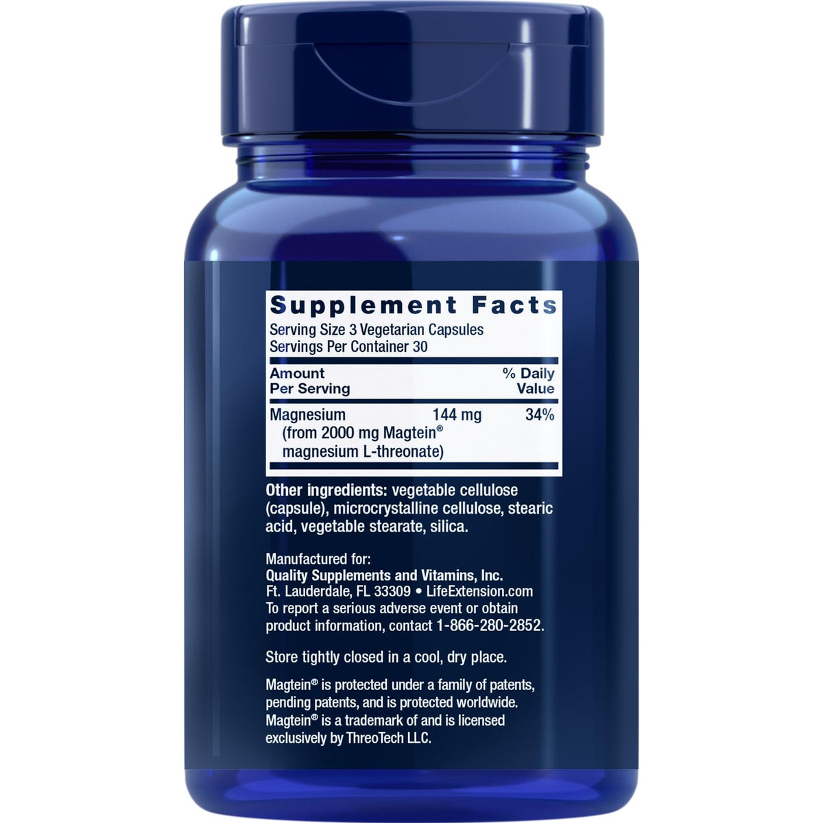 Life Extension Neuro-mag Magnesium L-threonate, 90 Count (Pack of 2)