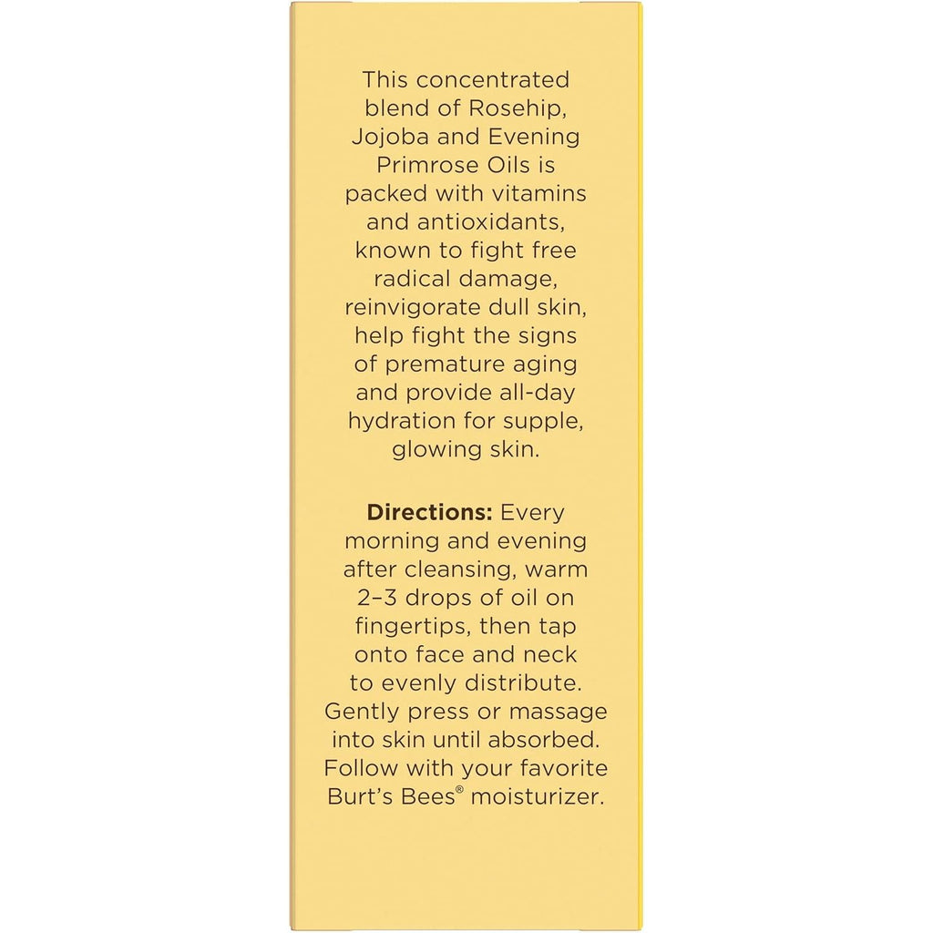 Buy now Burt's Bees Gua Sha Face Oil With Rosehip Seed Extract, Reduces Appearance of Fine Lines and Wrinkles, Use with Ice Roller & Facial Tools, Natural Origin Skin Care, 0.51 fl. oz. at indiglob india