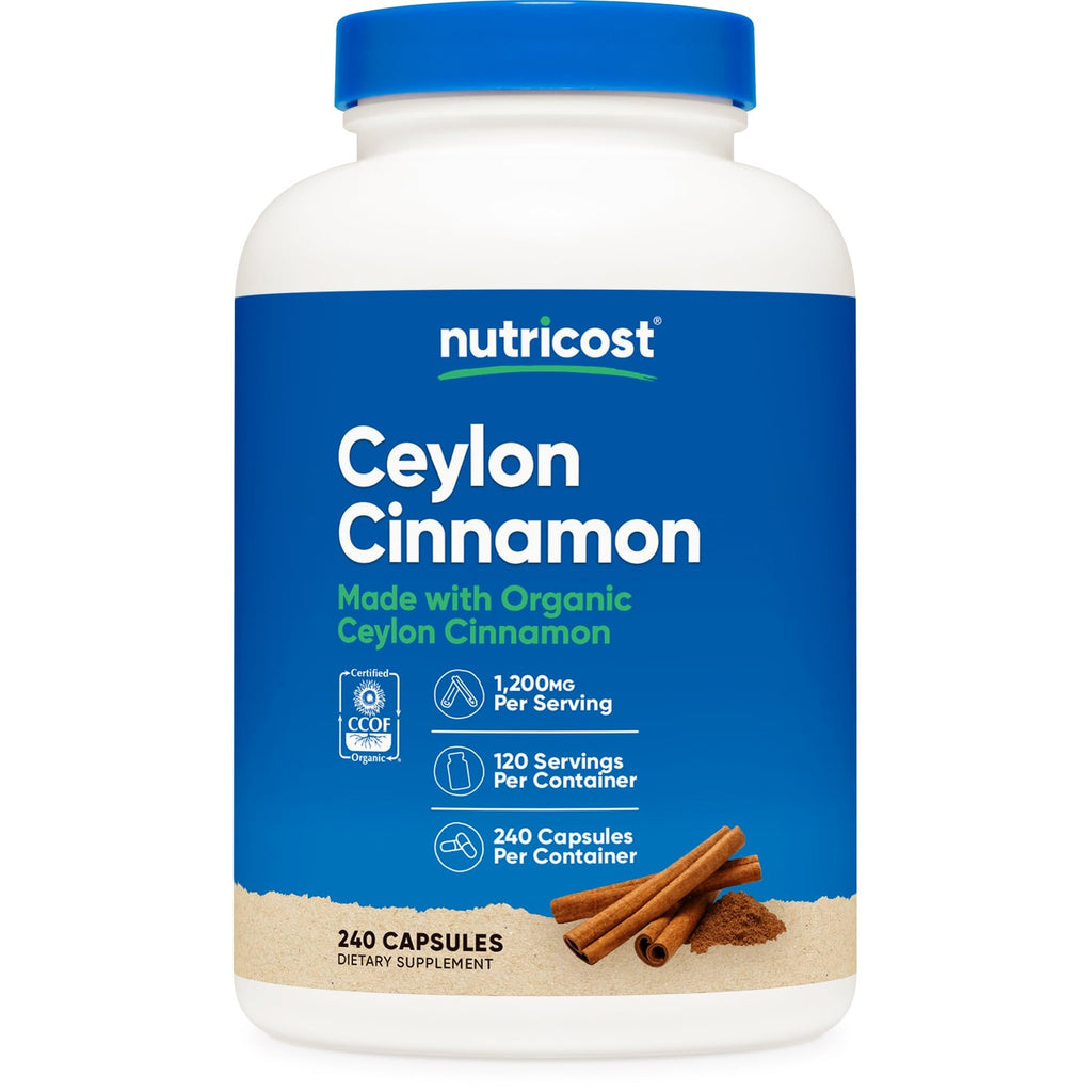 Nutricost Ceylon Cinnamon Capsules (240 Capsules) 1200mg per Serving | Gluten-Free