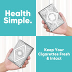 HiKeep Cigarette Case (2 Pack), Metal Cigarette Holder Case, Retro Outdoor