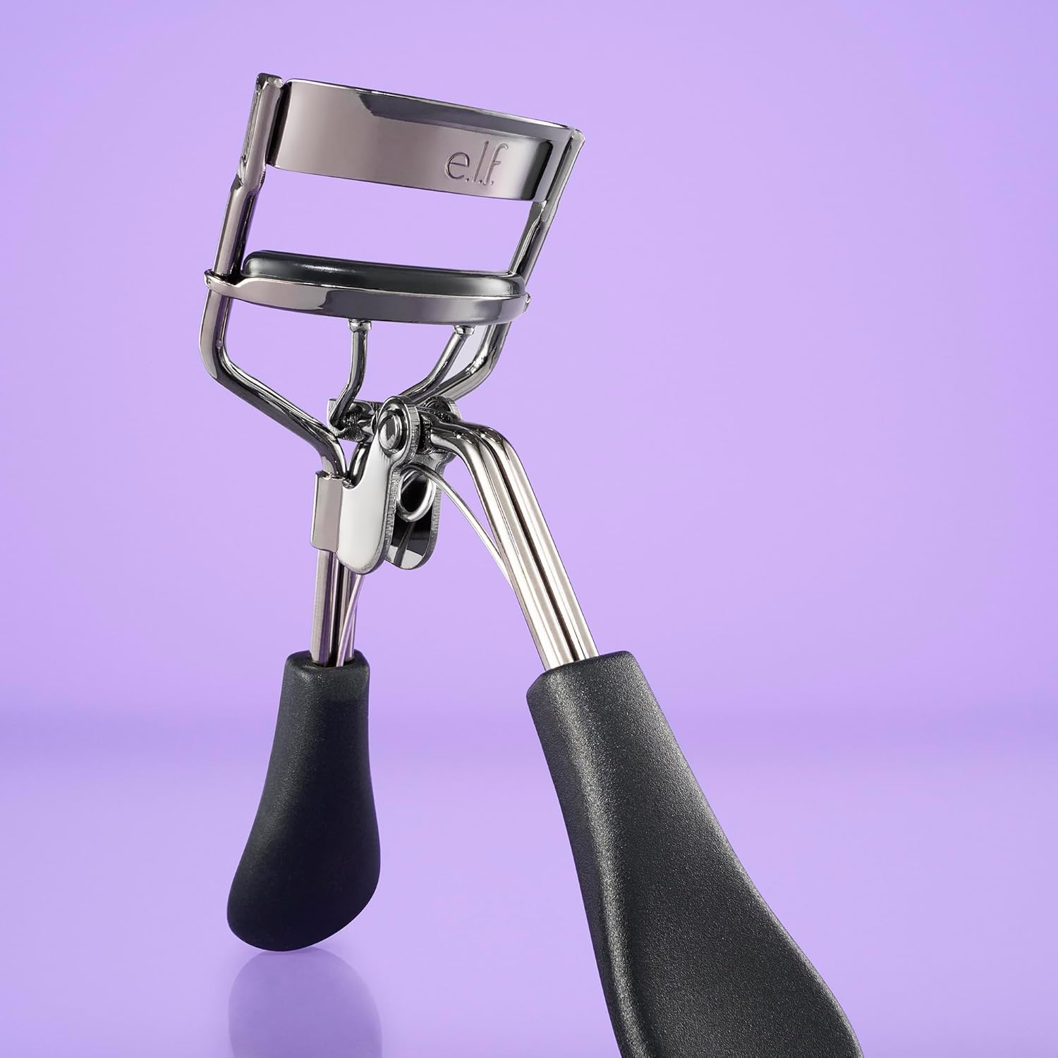 Buy now e.l.f. Pro Eyelash Curler, Strong, Contoured, Eye-Opening, Voluminous Lashes, Includes Additional Rubber Replacement Pad, Silver at indiglob india