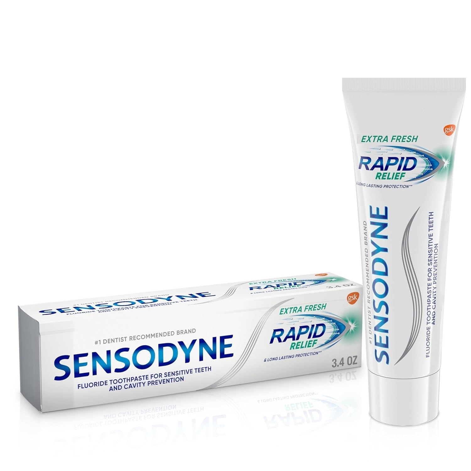 Buy now Sensodyne Rapid Relief Sensitive Toothpaste, Cavity Prevention and Sensitive Teeth Treatment - 3.4 Ounces at indiglob india