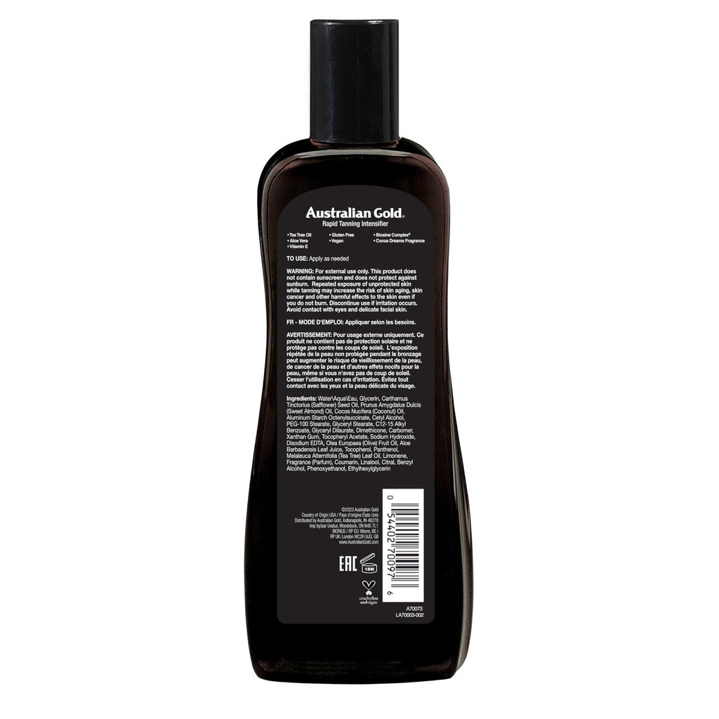 Australian Gold Rapid Tanning Intensifier Lotion, 8.5 Fl Oz | With Tea Tree Oil and Aloe Vera | Vitamin E