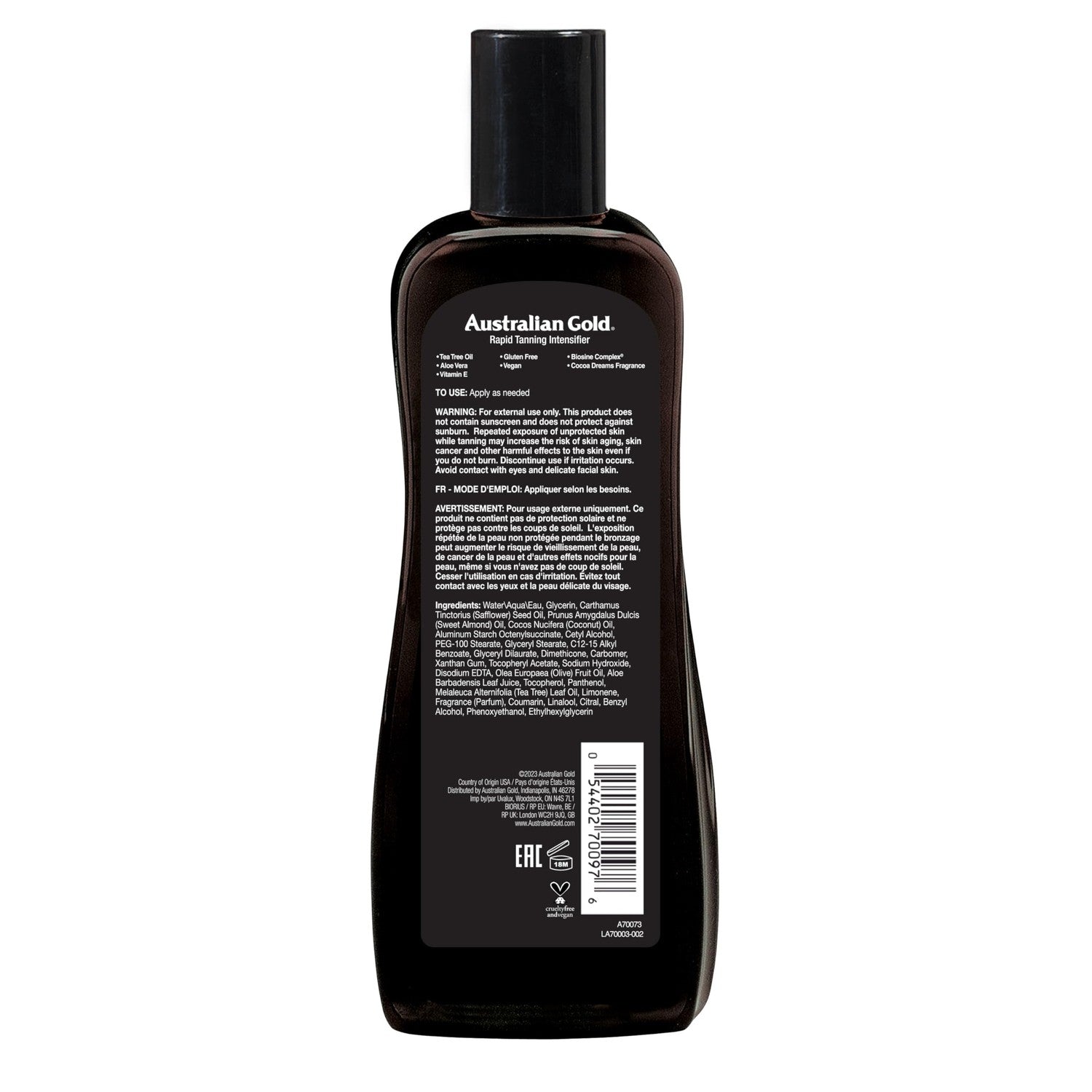 Australian Gold Rapid Tanning Intensifier Lotion, 8.5 Fl Oz | With Tea Tree Oil and Aloe Vera | Vitamin E