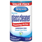 Sprayway Glass Cleaner Foaming Aerosol Spray, 19oz, Pack of 2 | Ammonia-Free, Streakless, Fast-Acting | Cleans & Polishes Glass Surfaces | Fresh Scent, Removes Fingerprints, Dust, Dirt, Smoke Film
