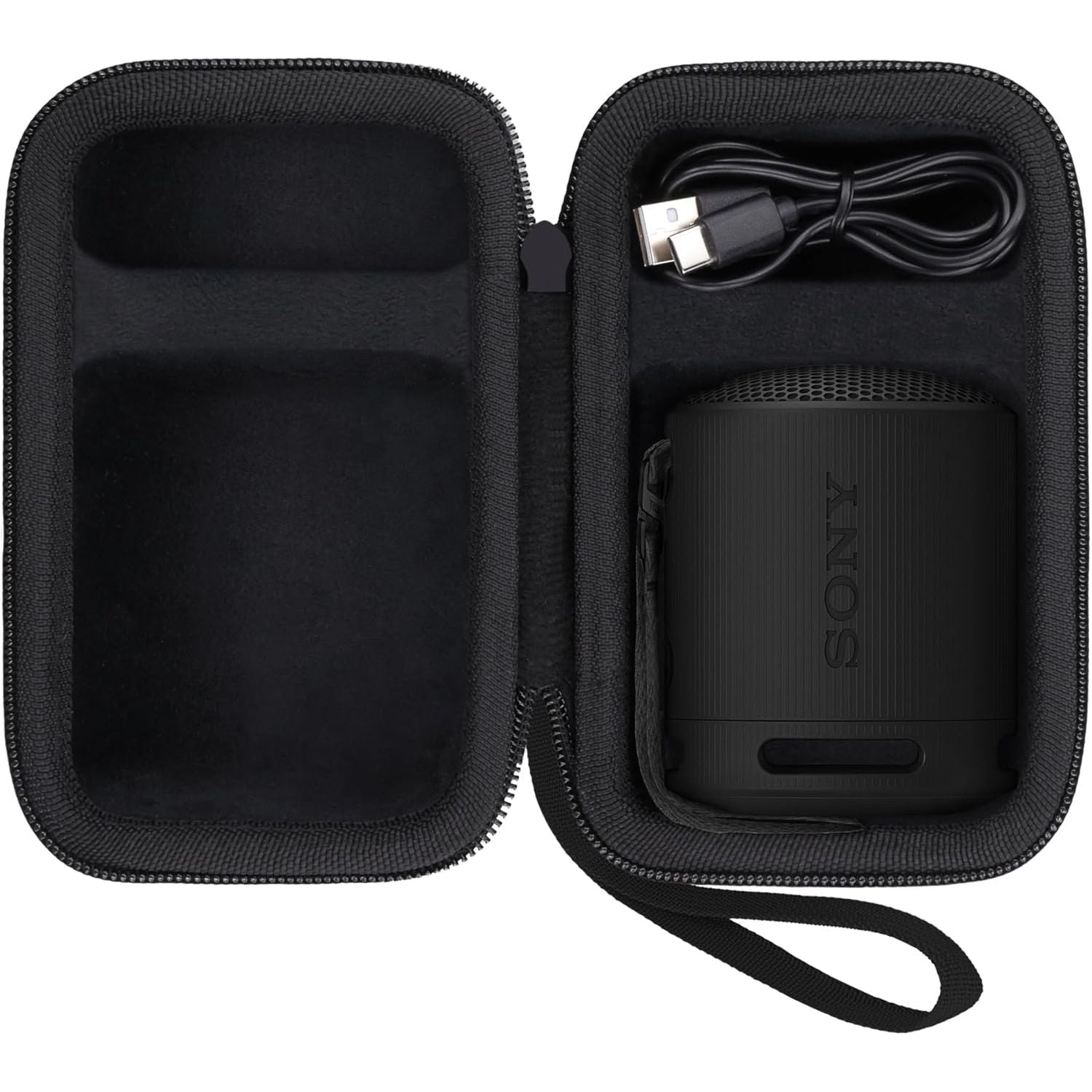 Buy now co2CREA Hard Travel Case Replacement for Sony SRS-XB100 SRS-XB12 SRS-XB13 Extra Bass Portable Bluetooth Speaker (Black Case + Inside Blue) For SRS-XB100 SRS-XB12 SRS-XB13 All Black Case at indiglob india