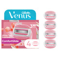 Gillette Venus ComfortGlide White Tea Women's Razor Refills, 4 Refill Cartridges, Fits Venus Reusable Razor Handles, 3-Bladed with Built-in Shave Gel Bars
