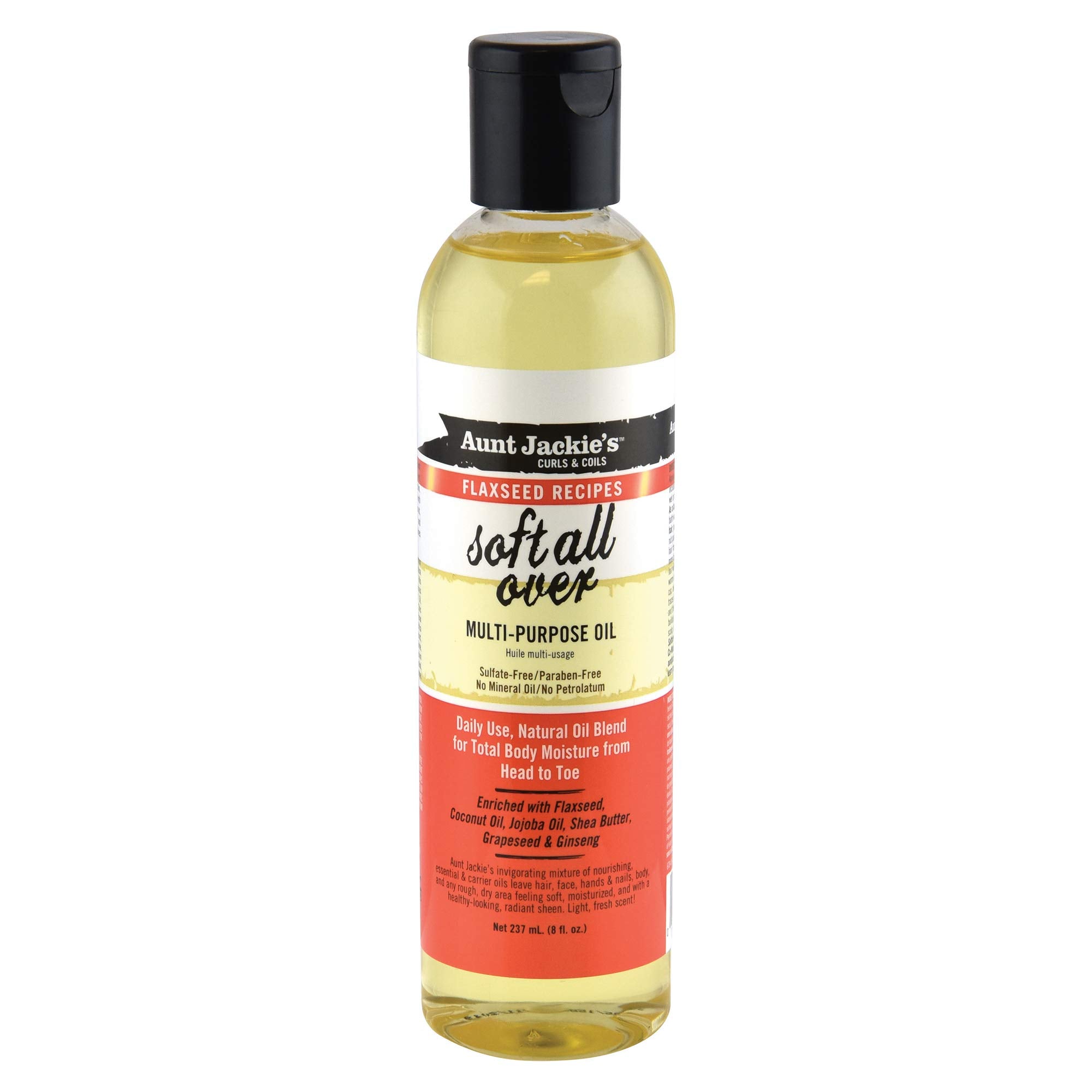 Aunt Jackie's Flaxseed Recipes Don't Shrink Elongating Hair Curling Gel for Natural Curls, Coils and Waves, Helps Prevent Dryness and Flaking, 15 oz
