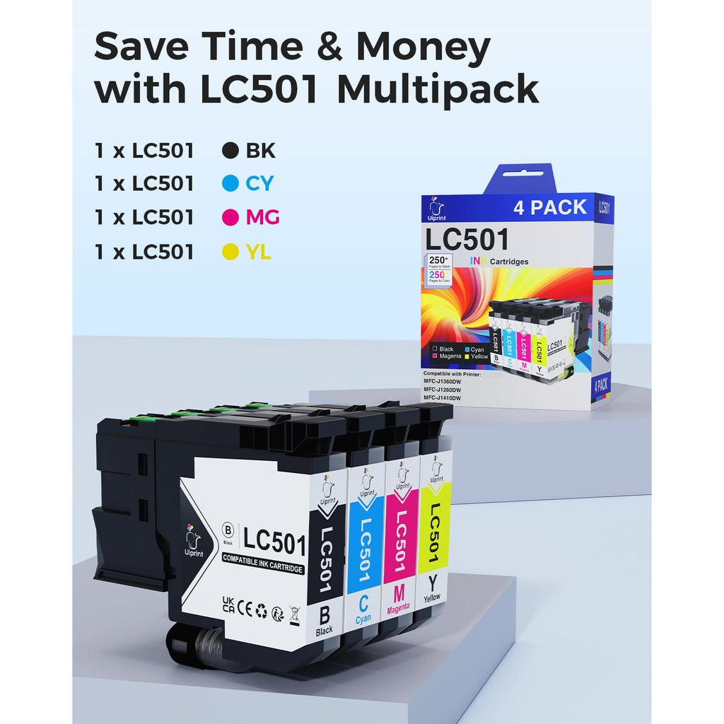 LC501 Ink Cartridges for Brother Printer MFC-J1360DW MFC-J1410DW
