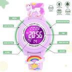 Buy now 3D Cartoon Waterproof Kids Watches with Alarm - Best Toys Gifts for Girls Age 3-10 at indiglob india