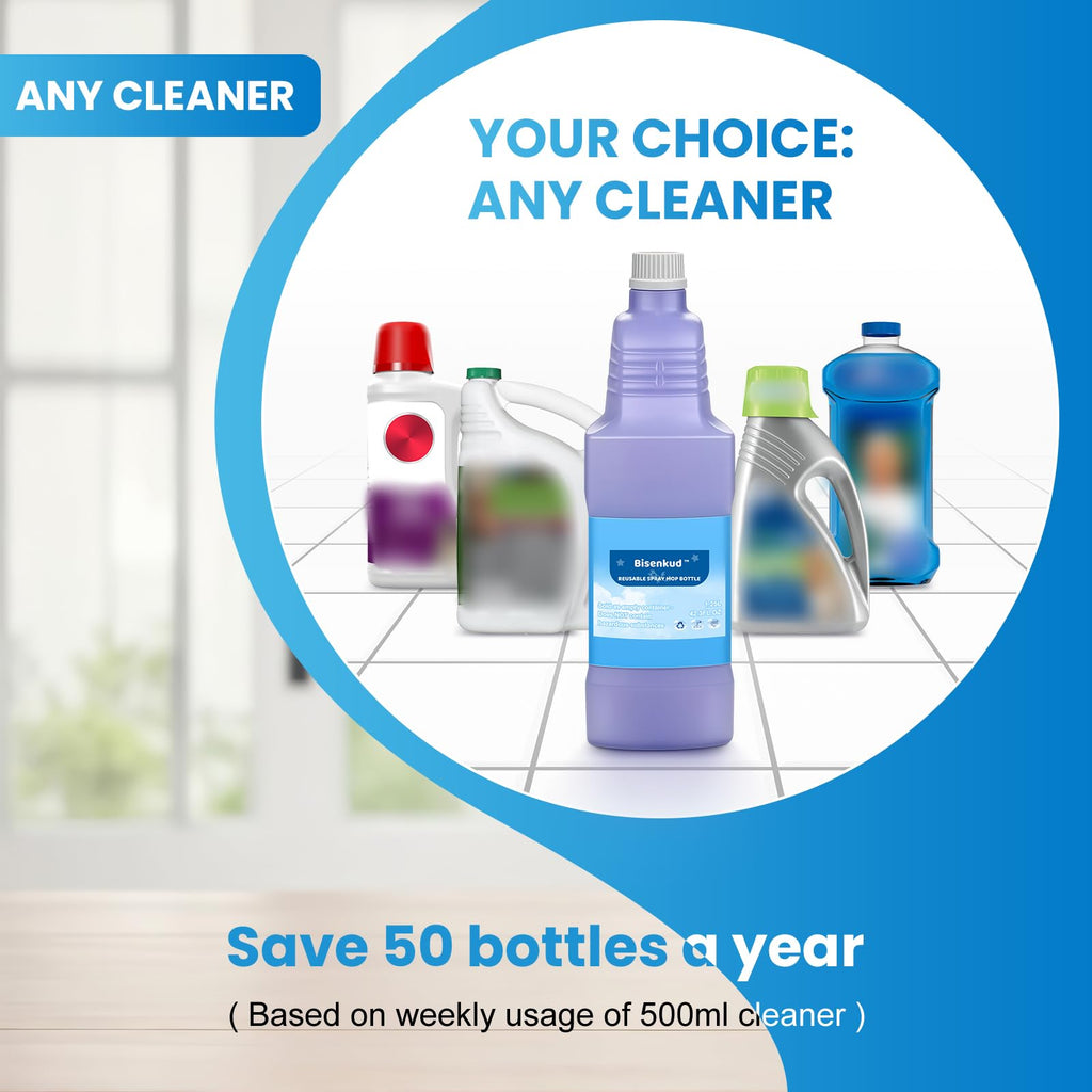 Bisenkud Leak-Proof Refillable Bottle for Swiffer® Wet Jet™ Mop