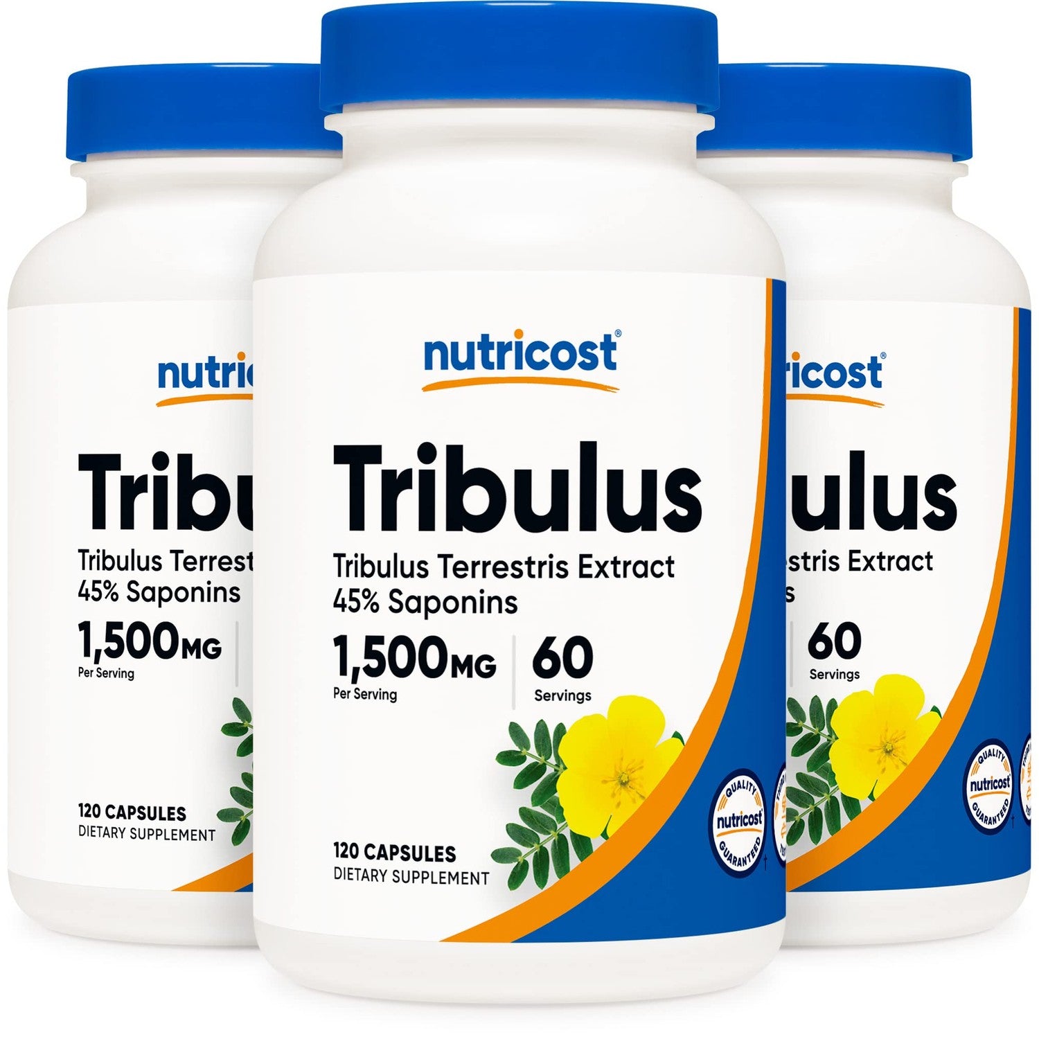 Nutricost Tribulus Terrestris Extract 1500mg, 240 Capsules, 45% Saponins | 120 Servings, Gluten Free, GMO-Free