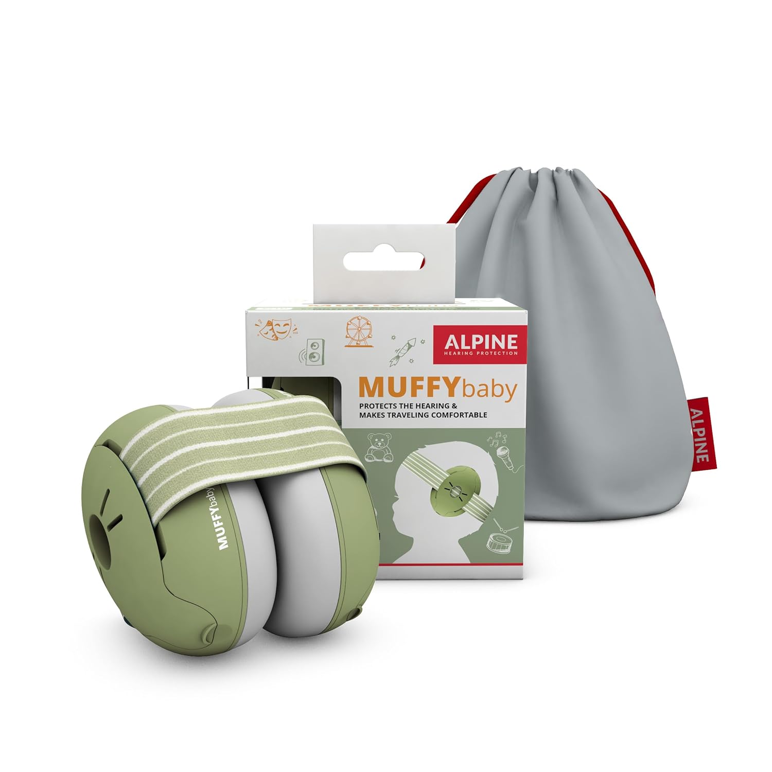 Buy now Alpine Muffy Baby Ear Protection for Babies and Toddlers up to 36 Months - CE & ANSI Certified - Noise Reduction Earmuffs - Comfortable Baby Headphones Against Hearing Damage & Improves Sleep - Yellow Green at indiglob india