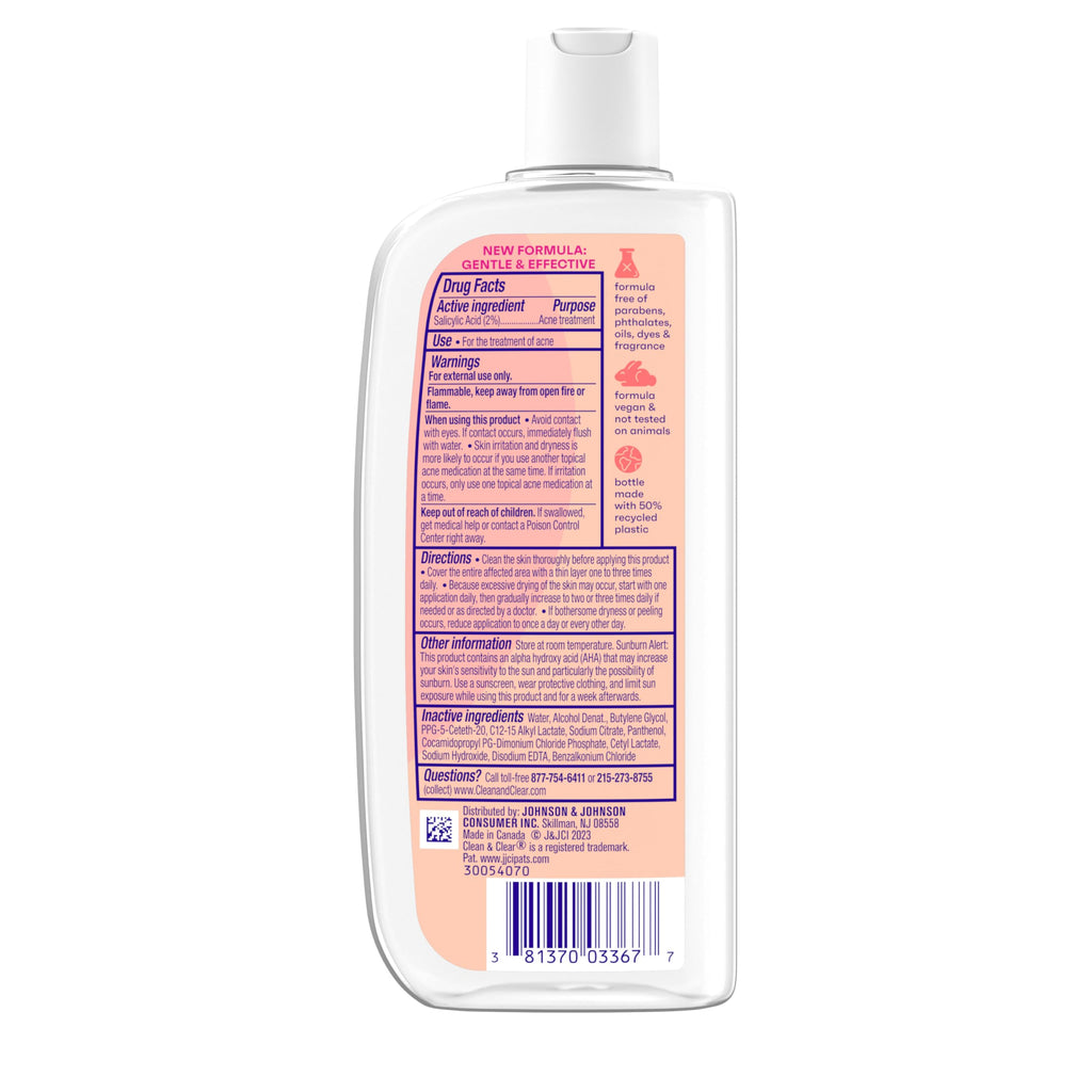 Clean & Clear Essentials Oil-Free Acne Toner, 2% Salicylic Acid Acne Treatment with Pro-Vitamin B5, Deep Pore Facial Toner for Blackheads & Pimples, Fragrance Free, 8 fl. oz