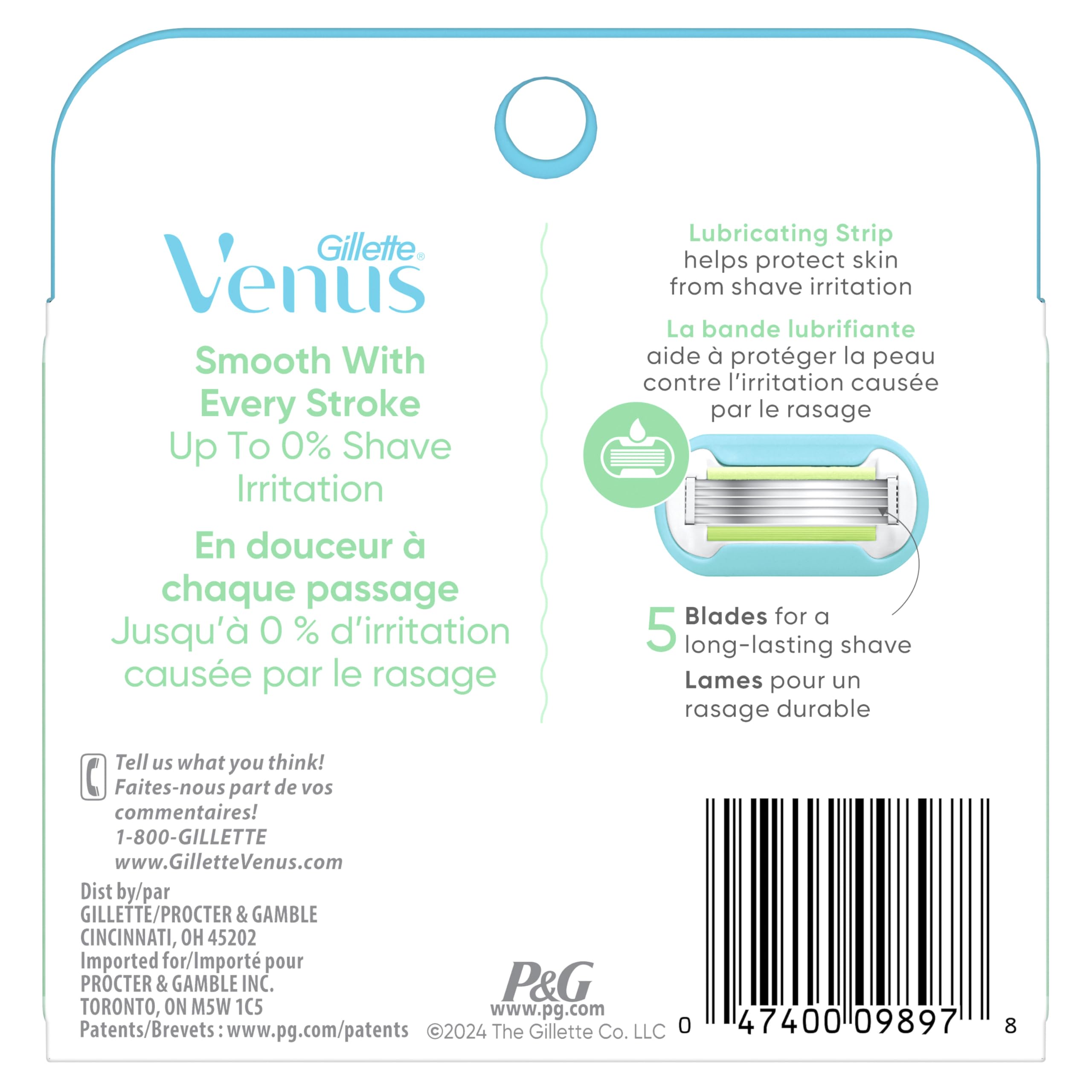 Gillette Venus Extra Smooth Womens Razor Blade Refills, 4 Count, Designed for a Close, Smooth Shave